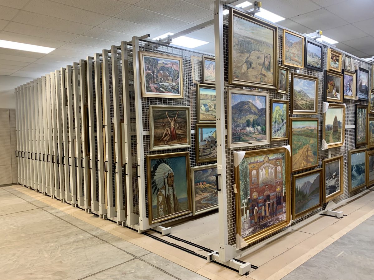 Art Rack Storage System Shelving Wall Panels Works on Paper Seattle Spokane